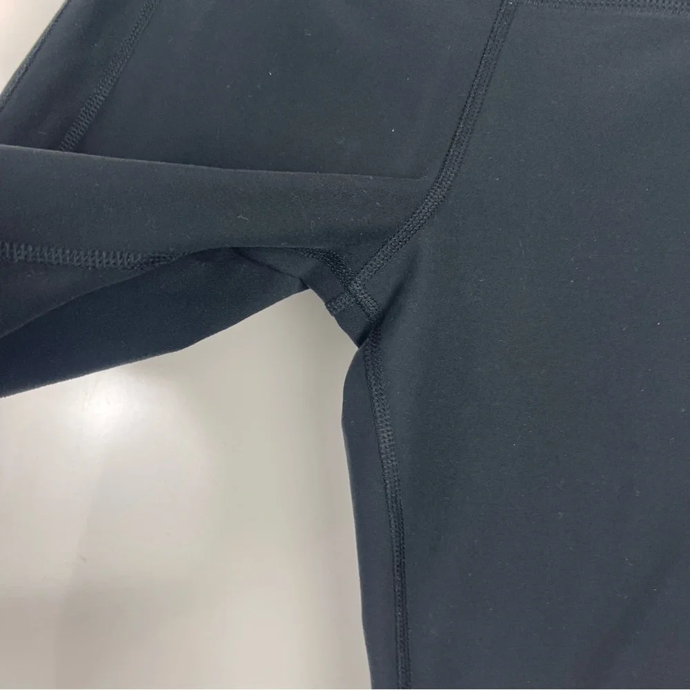Nike Dri-Fit Women’s Low Rise Leggings Y2K Black Knee Length Athletic Size Large